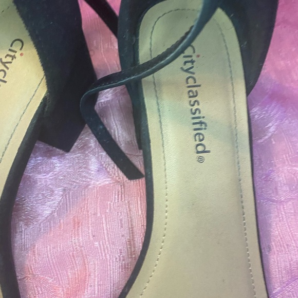 Womens city classified black open toe block heels size 9 - Picture 2 of 5